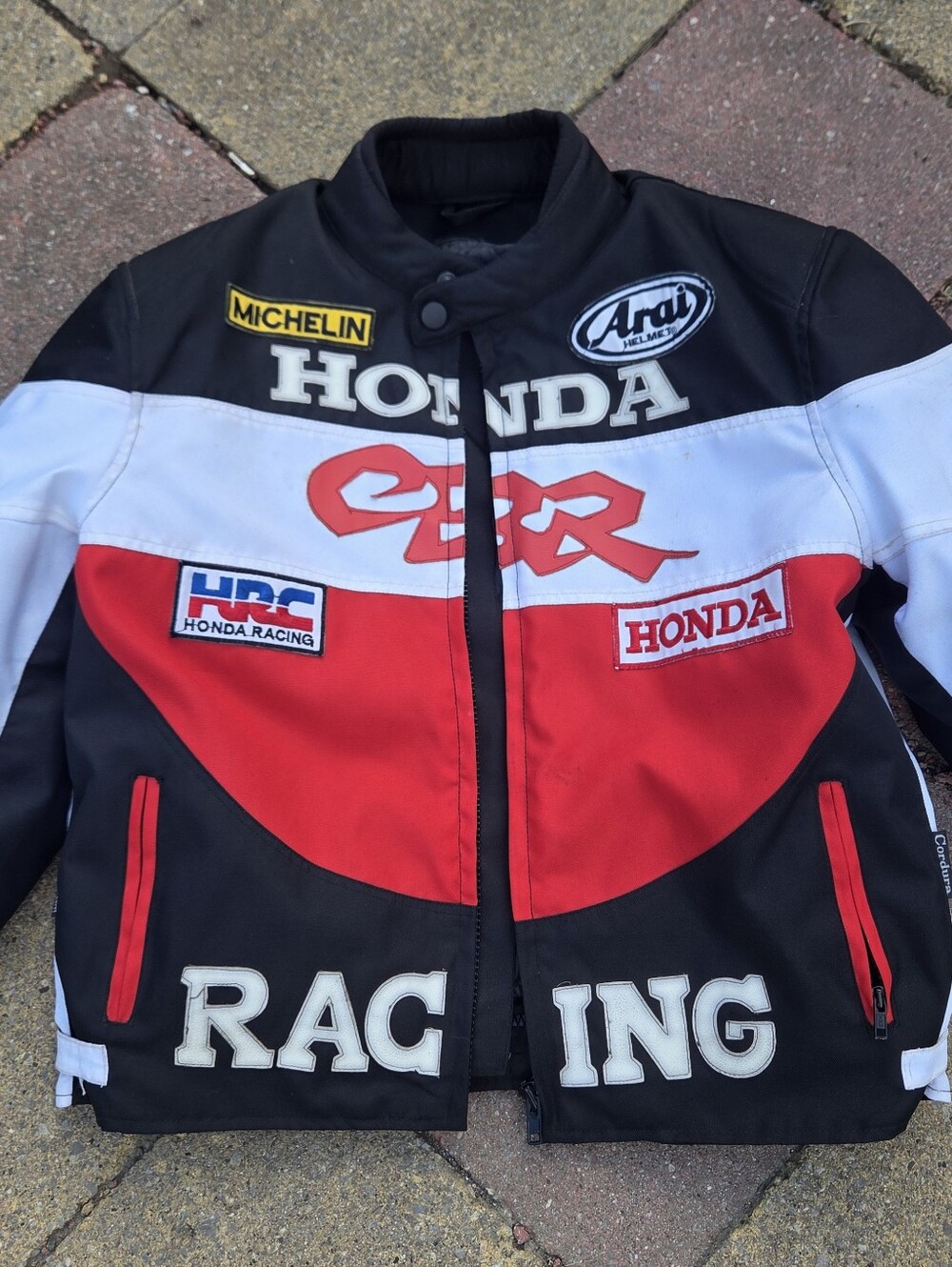 Honda CBR Alpinestars Racing Motorcycle Jacket - Black/Red/White - Picture 4 of 11